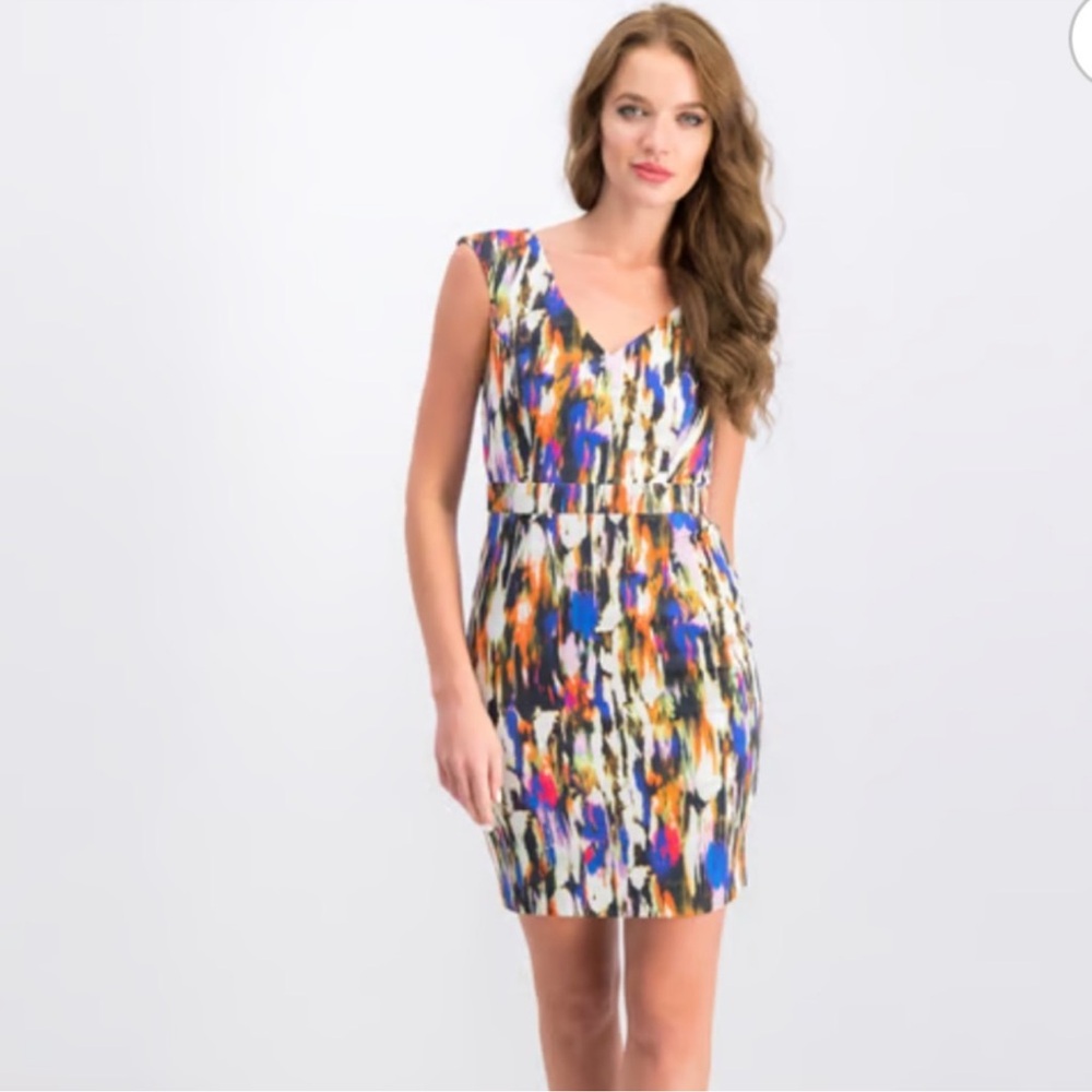 French Connection Streak Print Sheath Dress